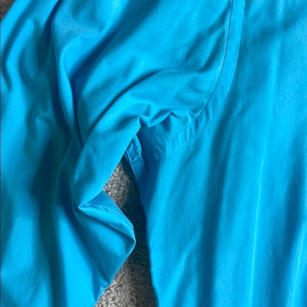 Marquise Blue Dress Shirt Elegant Long Sleeve - Picture 3 of 5